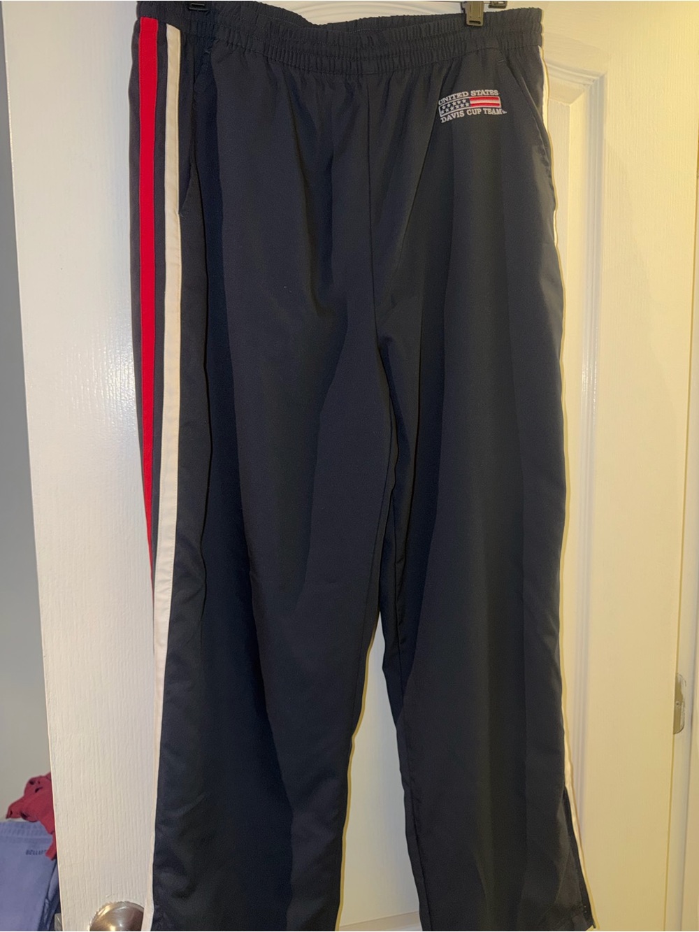 Vintage United States Davis cup Navy Men’s Athletic  Track Pants